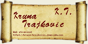 Kruna Trajković vizit kartica